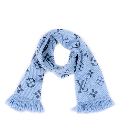 louis vuitton logomania scarf blue